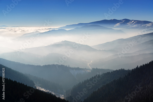 Winter morning in the mountains