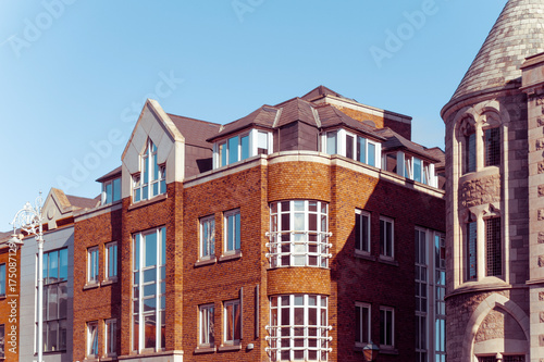 Photography Traditional antique city building in Dublin Ireland