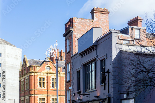 Photography Traditional antique city building in Dublin Ireland