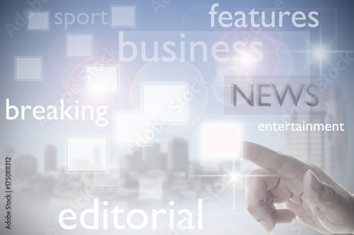 News touchscreen interface