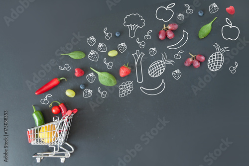 Grocery shopping cart concept