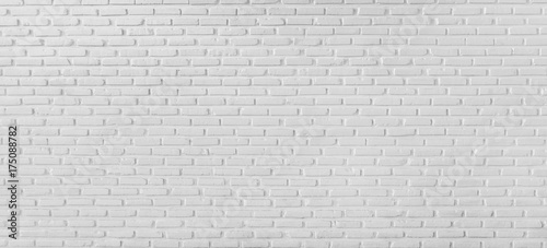 Pattern of white brick wall for background and textured, White wall background © peangdao