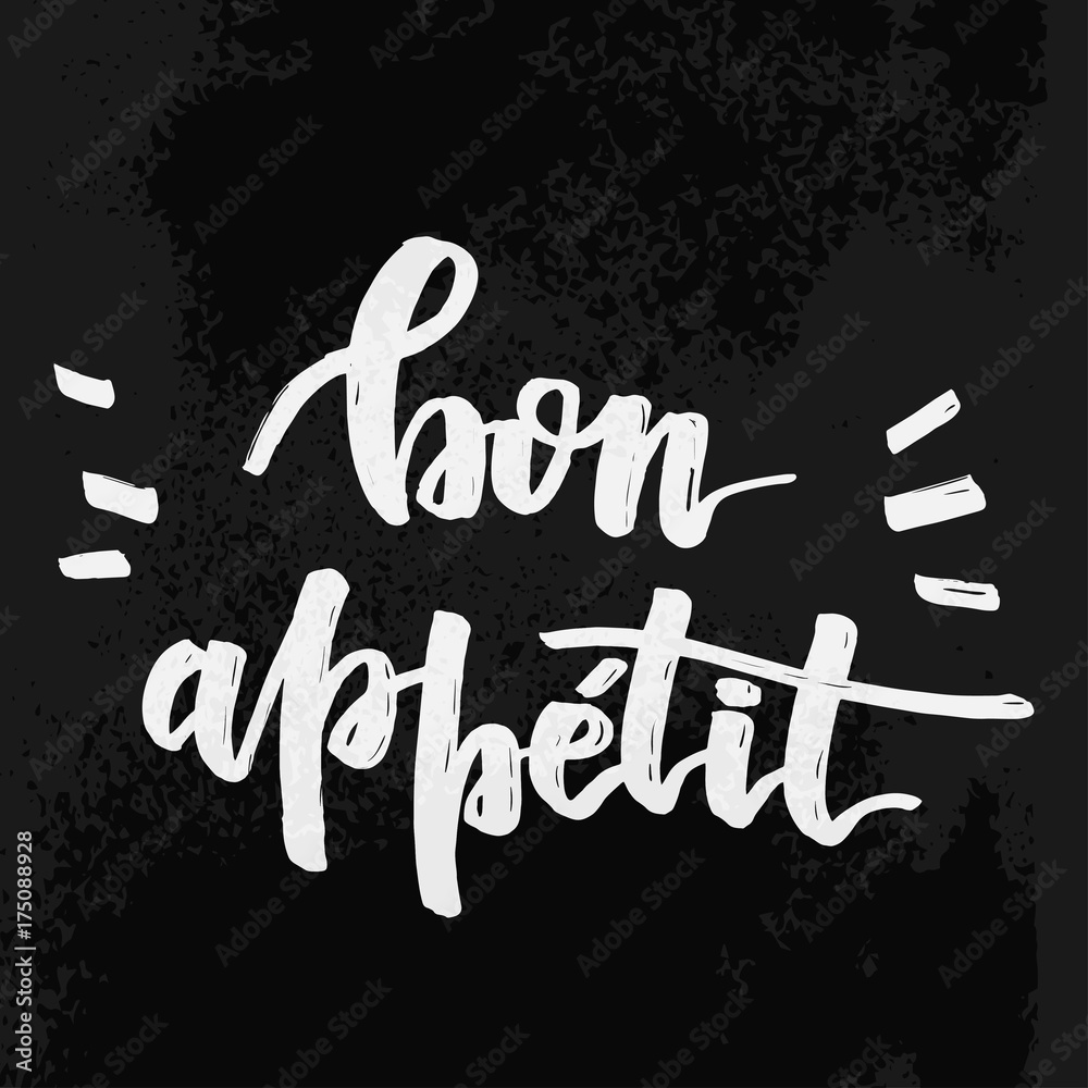 Bon Appetit lettering