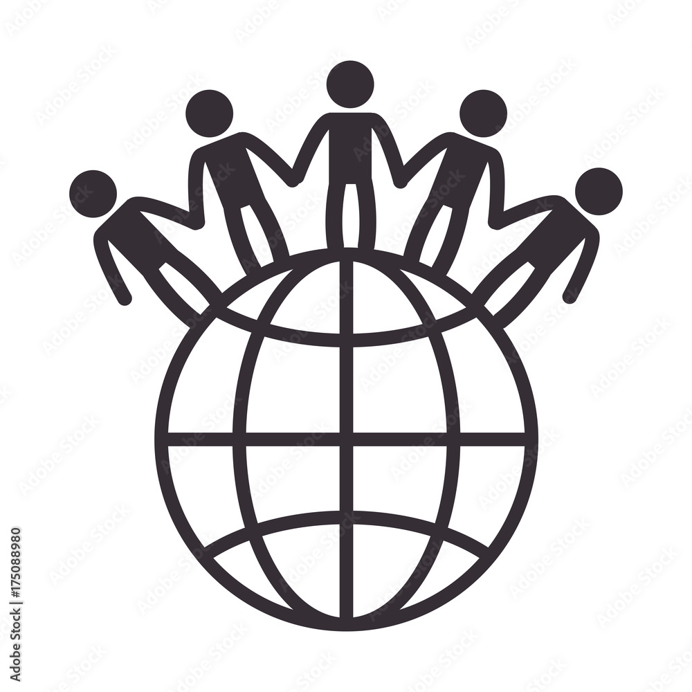world planet with people world planet with people