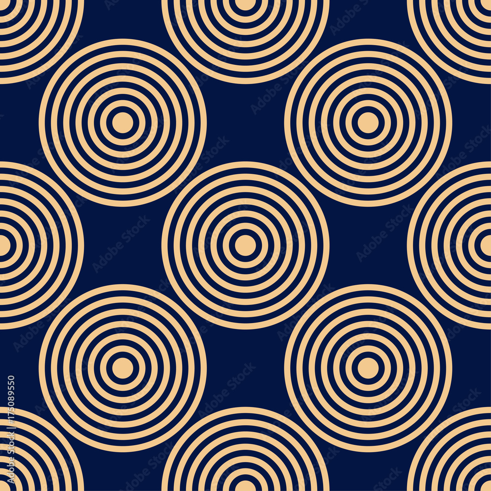 Golden blue geometric ornament. Seamless pattern for web, textile and wallpapers Golden blue geometric ornament. Seamless pattern for web, textile and wallpapers