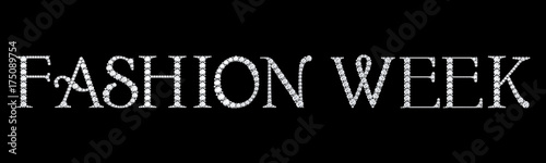 diamond fashion weer text with black background (high resolution 3D image) photo