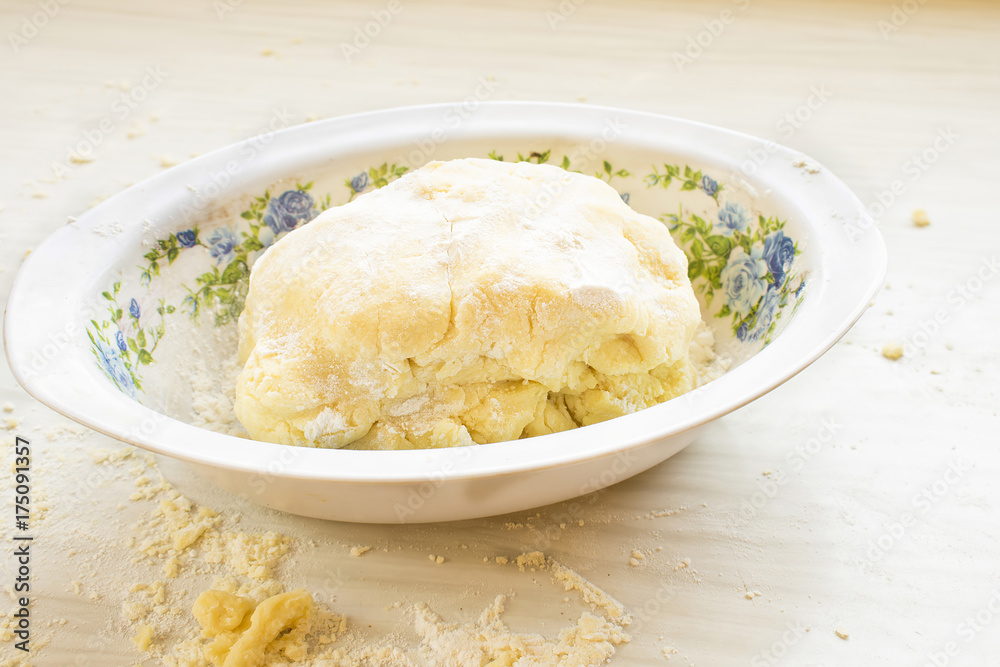 Taper with dough inside. Taper with dough inside.
