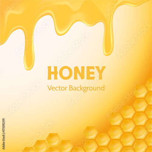 Honey background for advertising