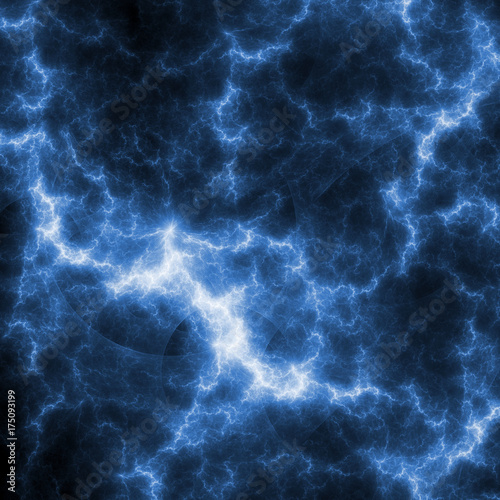 Blue lightning background, abstract plasma