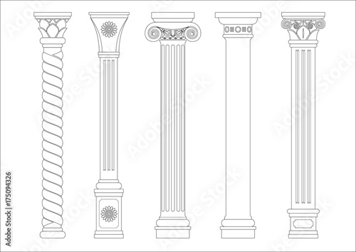 Contouring coloring of classical columns