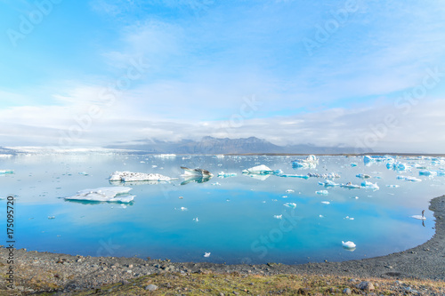 Amazing landscape of Icebergs in Jokulsarlon glacial lake, Iceland