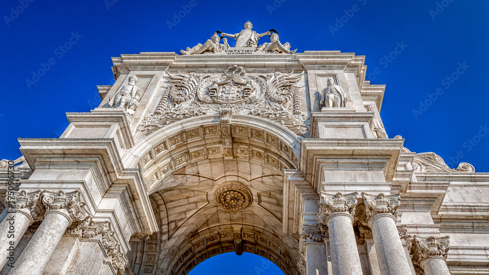 Lissabon arch, city,Portugal