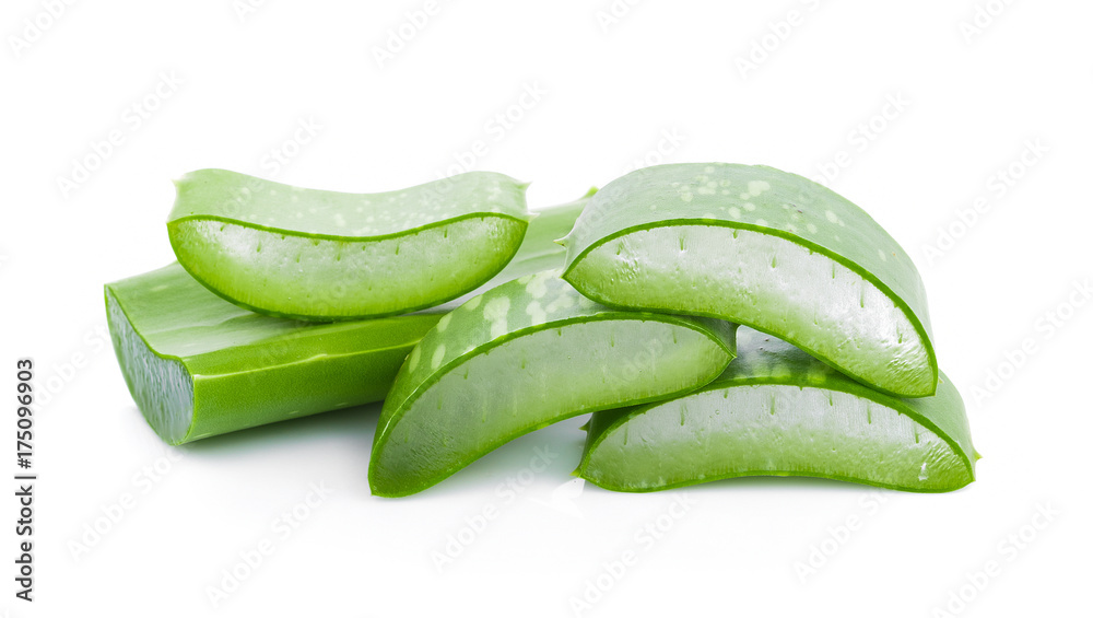 aloe vera fresh leaf isolated on white aloe vera fresh leaf isolated on white