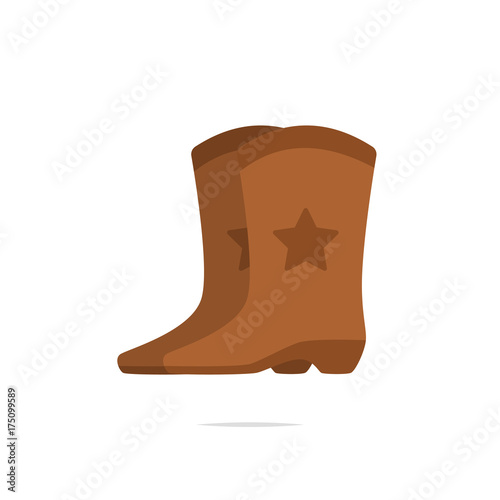 Cowboy boots icon vector