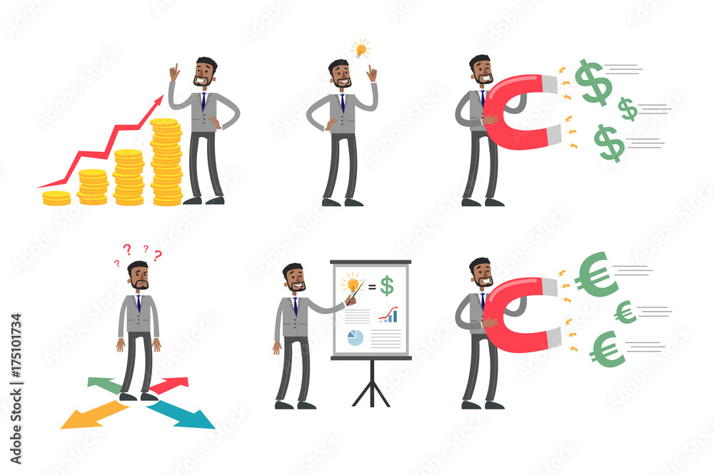 Businessman illustrations set. Businessman illustrations set.