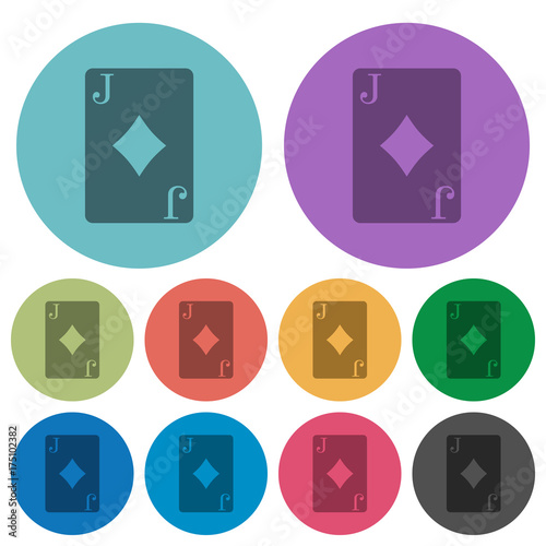 Jack of diamonds card color darker flat icons