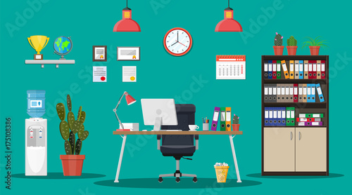 Office building interior.