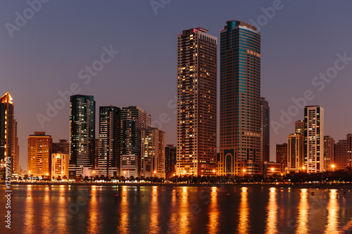 Night view of Sharjah UAE