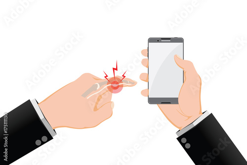 Tendinitis, Trigger finger & Trigger thumb, smartphone thumb