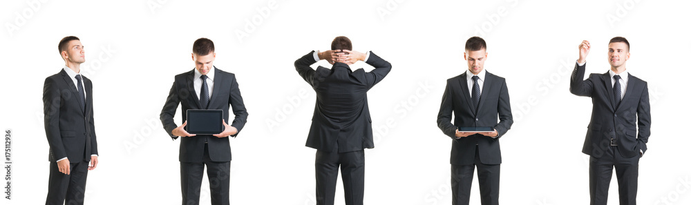Set of business people isolated on white Set of business people isolated on white