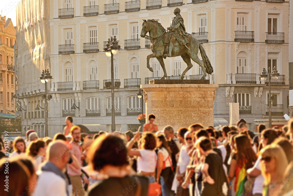 Puerta del Sol, Madrid, Spain - obrazy, fototapety, plakaty 