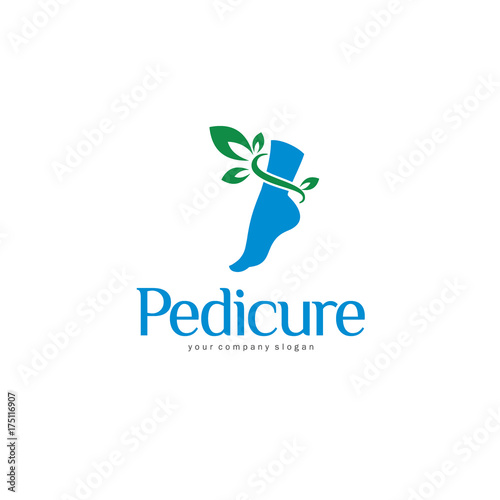 Vector logo design of beauty and pedicure salon