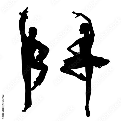 Couple ballet dancers