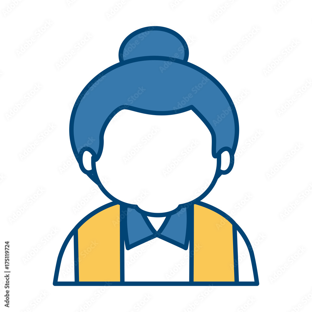 Cute grandmother cartoon icon vector illustration graphic design Cute grandmother cartoon icon vector illustration graphic design