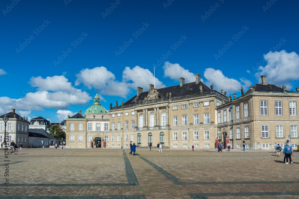 The palaces of Amalienborg in Copenhagen