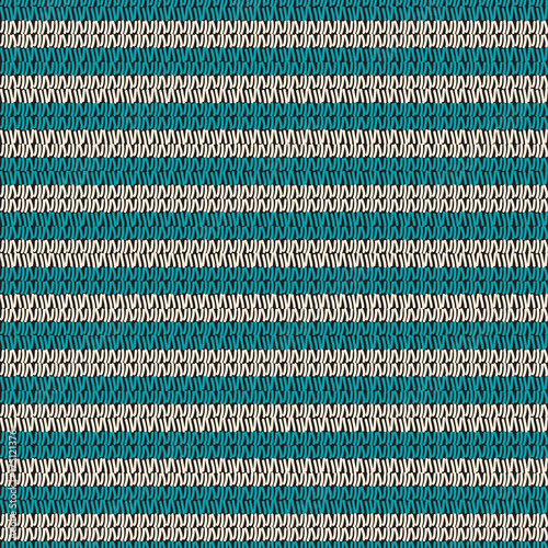 Embroidery Seamless Pattern Ornament with Colored Lines on a Black Background...