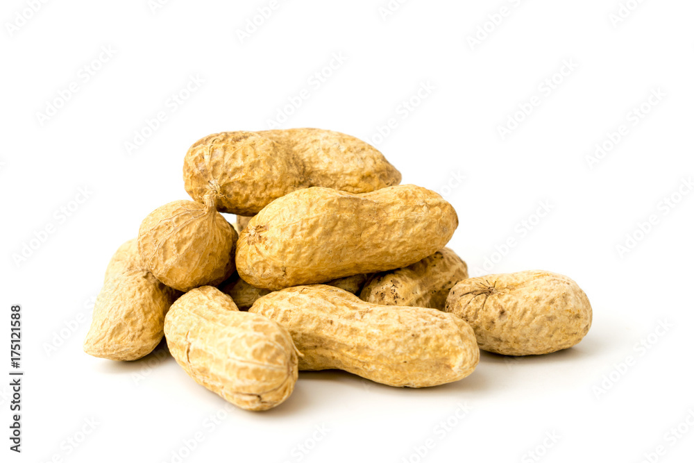 Peanuts in shell on white Peanuts in shell on white