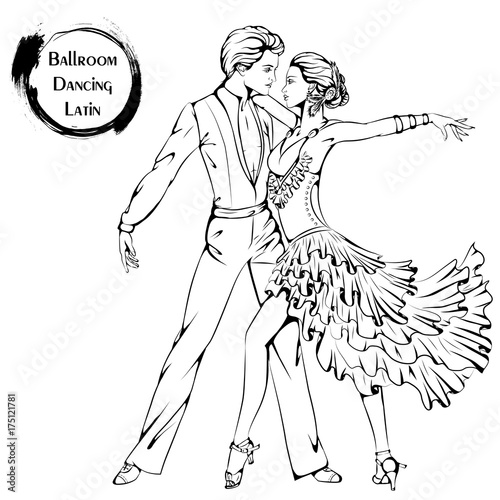 Dance line ballroom dancing latina