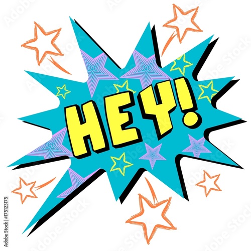 Type slogan hey and star.