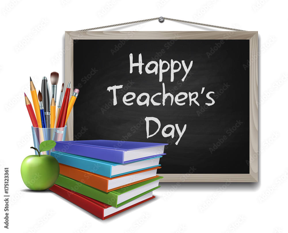 Teacher s Day vector card.