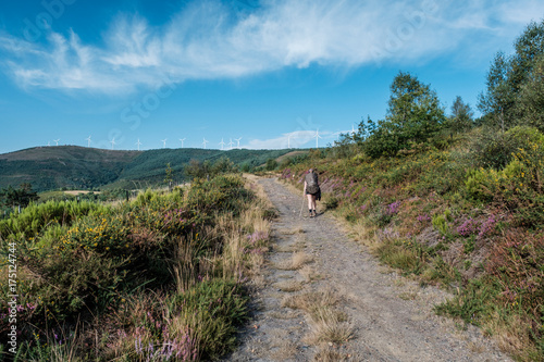 A day in summer on the oldest Camino de Santiago in Spain, the 