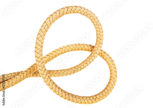 Brown rope on a white background © domnitsky
