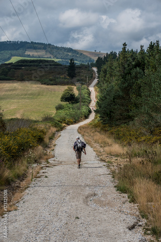 A day in summer on the oldest Camino de Santiago in Spain, the "Camino Primitivo" leading from Oviedo to Santiago de Compostela