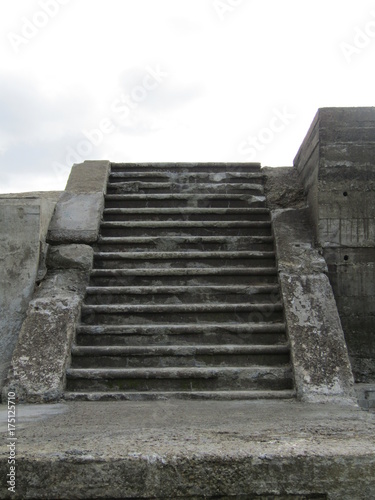weathered stone steps
