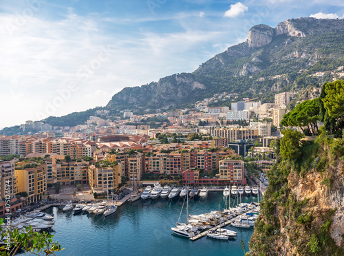 View of Monte Carlo harbour in Monaco