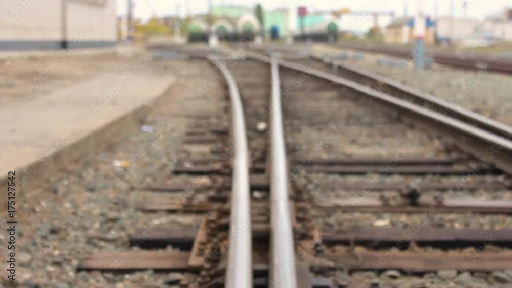 Railway or railroad tracks for train transportation Railway or railroad tracks for train transportation