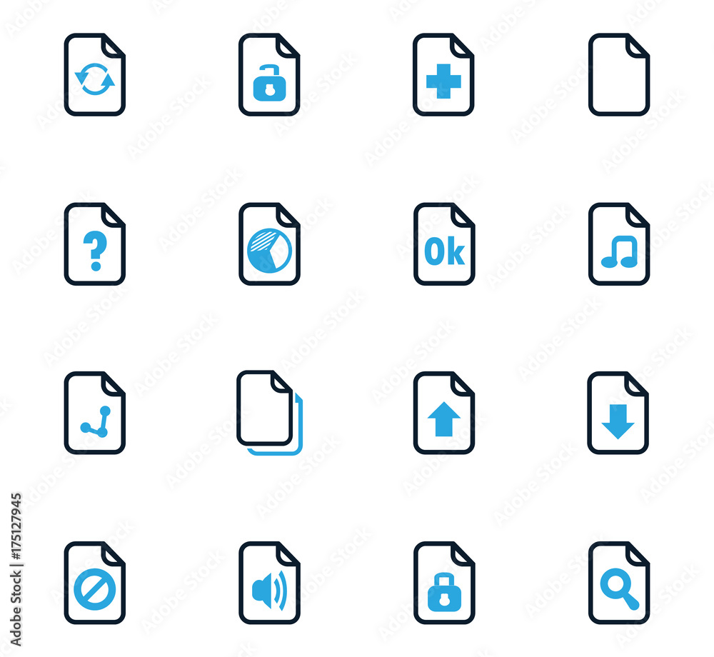 Documents icons set