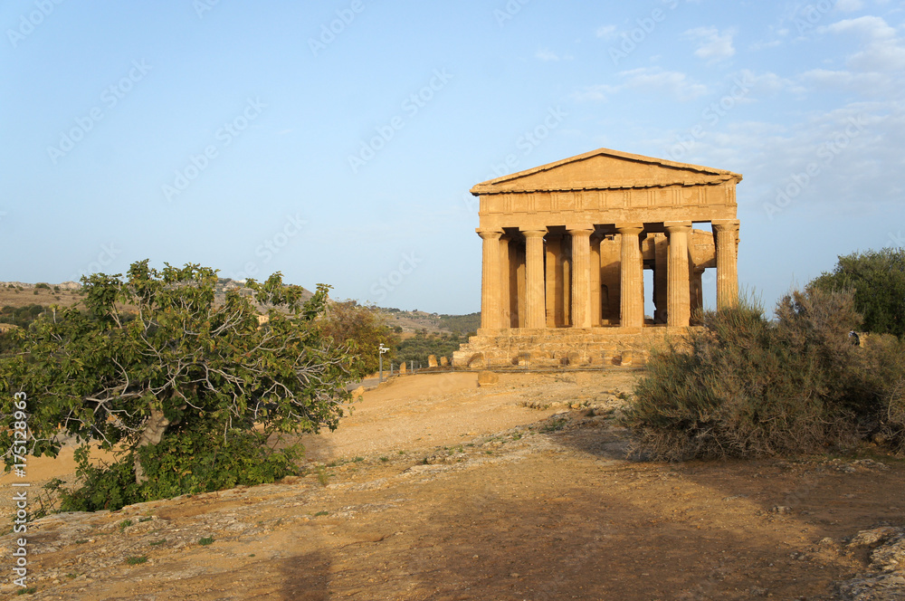 Temple of Concordia in Valley of the Temples of Agrigento, Sicily, Italy