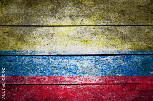 Wallpaper Mural wooden texture surface with old painted flag Torontodigital.ca