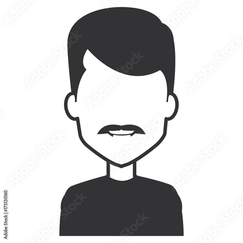 young man avatar character vector illustration design