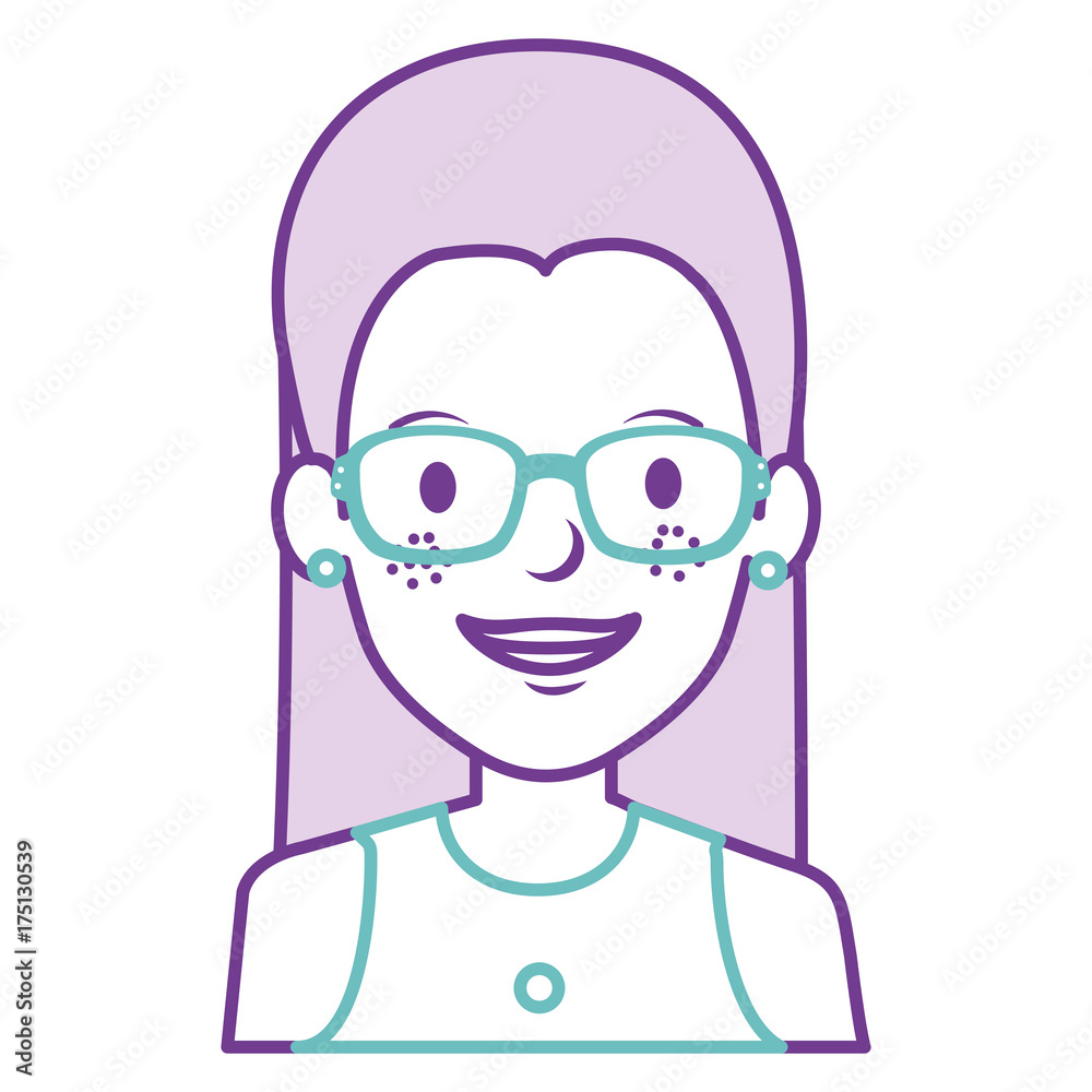 beautiful woman with glasses avatar character beautiful woman with glasses avatar character