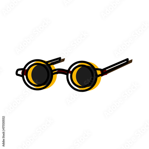 Old glasses isolated icon vector illustration graphic design