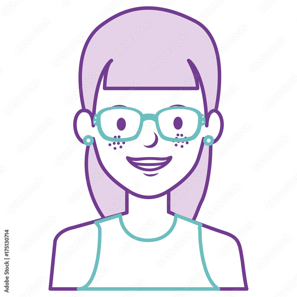 beautiful woman with glasses avatar character beautiful woman with glasses avatar character