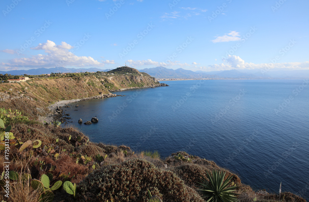 Coastline of Milazzo on Sicily. Italy