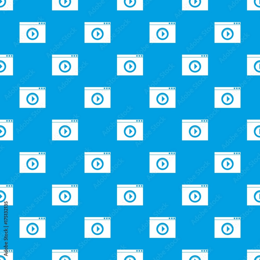 Video player pattern seamless blue Video player pattern seamless blue