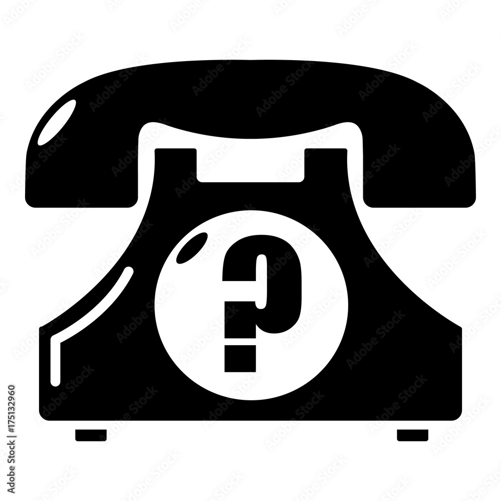 Retro phone icon, simple black style Stock Vector Adobe Stock